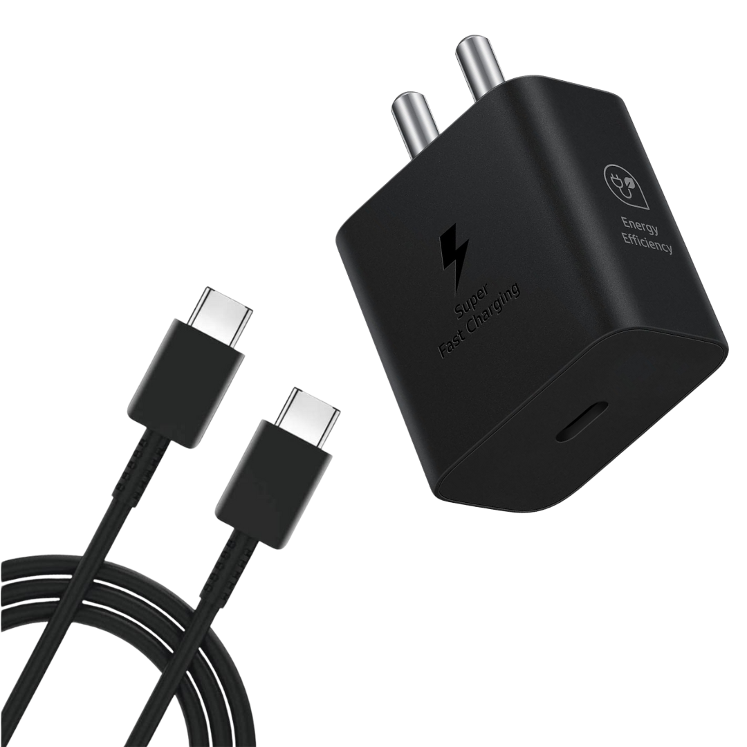 25W Type C Port Super Fast Charging, PD PPS Wall C to C Charger Adapter (Black)