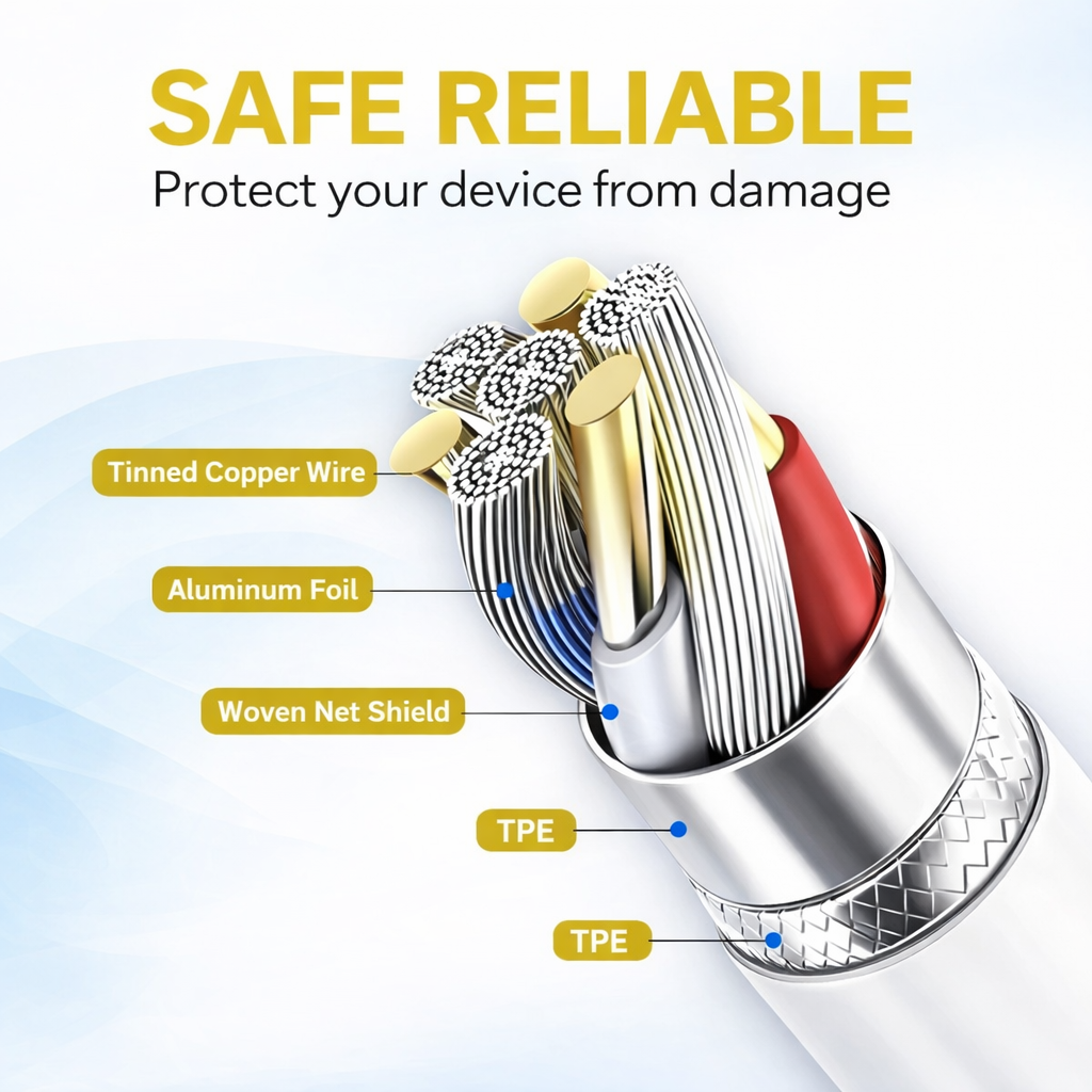 MK-502 USB-A to Type C Fast Charging Soft Silicone Cable for Smartphones