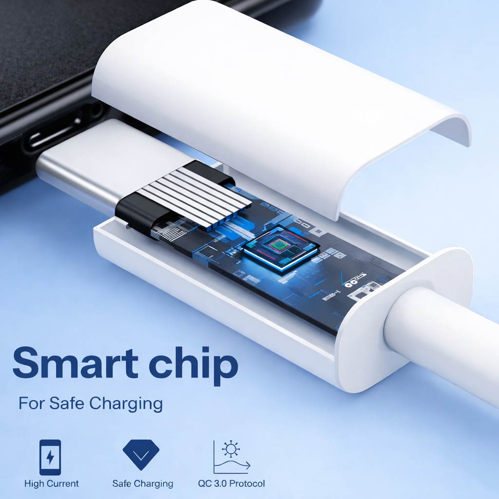 MK-567 USB-C to USB-C PD Fast Charging Data Cable for Android and Iphones (White)