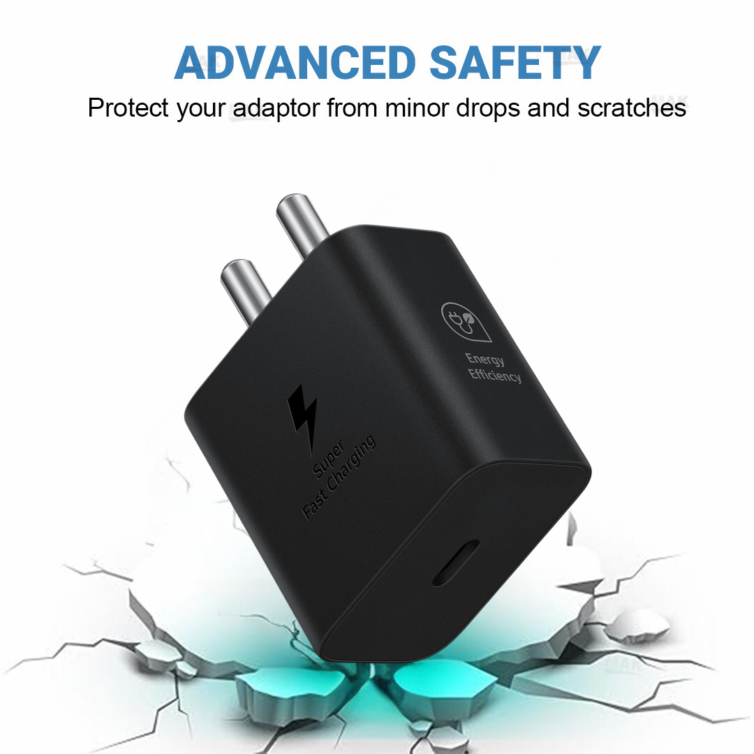 25W Type C Port Super Fast Charging, PD 3.0 PPS Wall C to C Charger Adapter (Black)