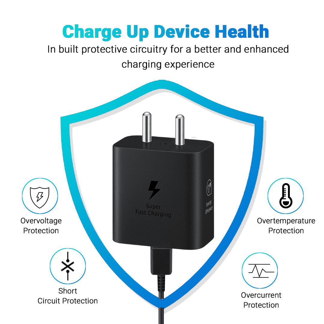25W Type C Port Super Fast Charging, PD 3.0 PPS Wall C to C Charger Adapter (Black)