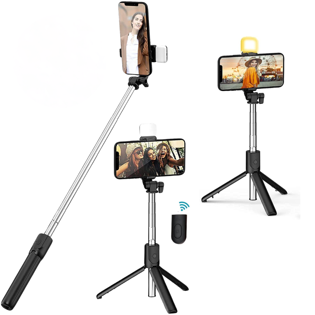 MK-R1s Bluetooth Extendable Selfie Stick with Wireless Remote and