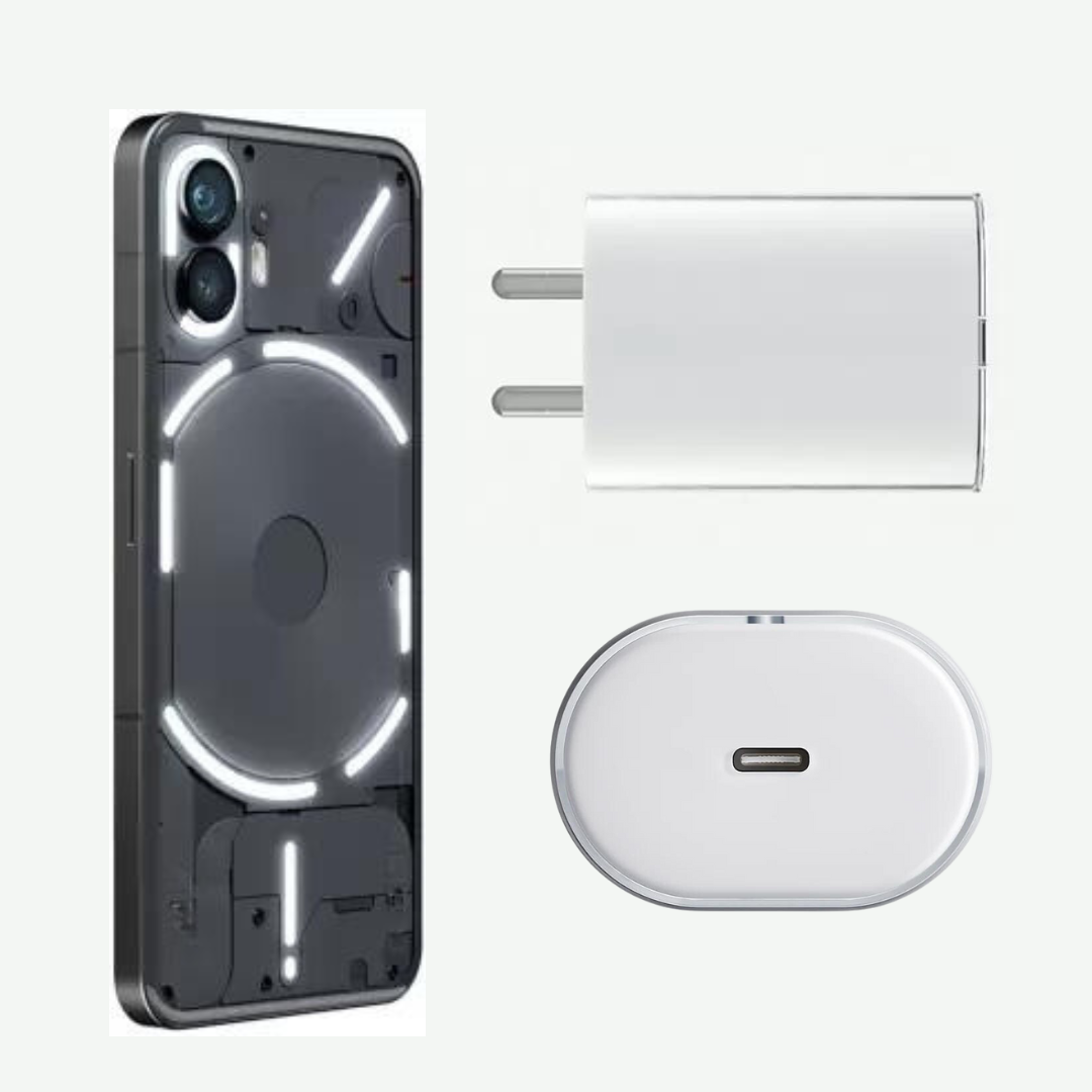 45 Watt Fast Adapter Wall Charger Compatible for Nothing Phone 2, Nothing Phone 1, White