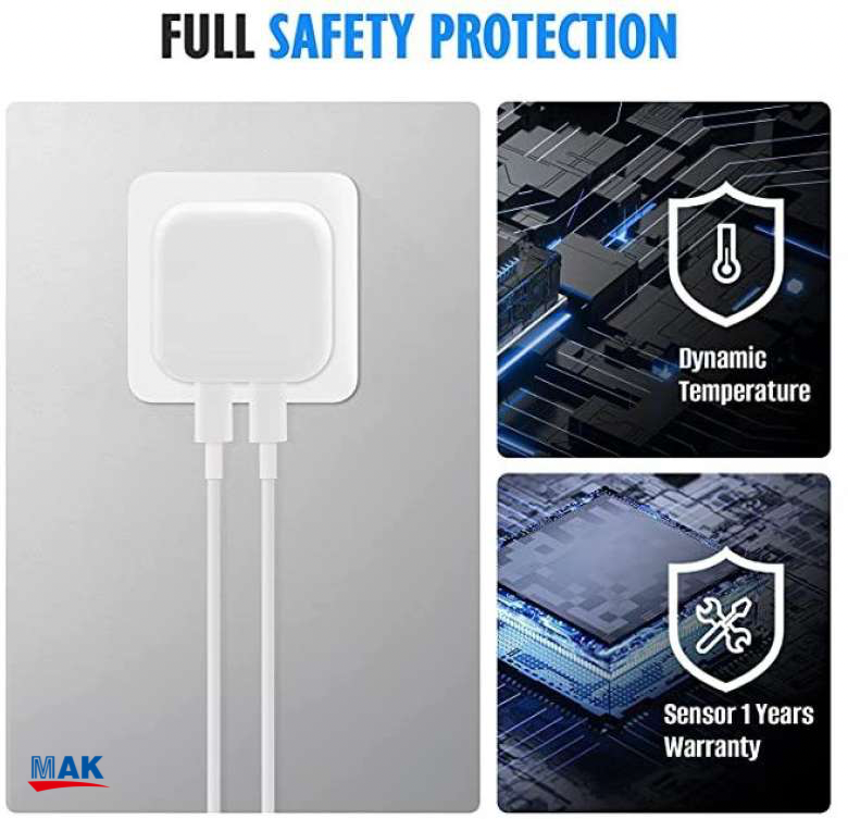 35W Dual PD 3.0 GaN USB-C Port Compact Power Fast Wall Charger