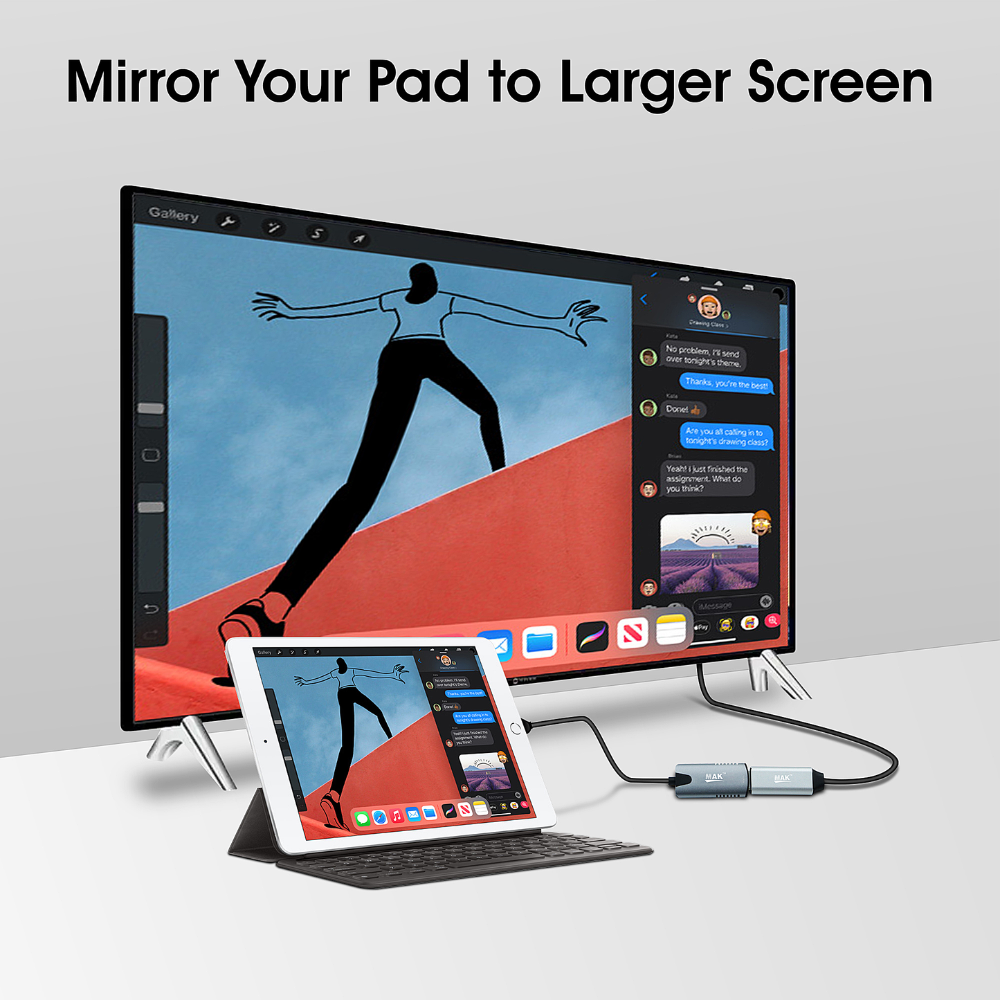 2 in 1 USB C/USB A to HDMI Adapter Converter Hub
