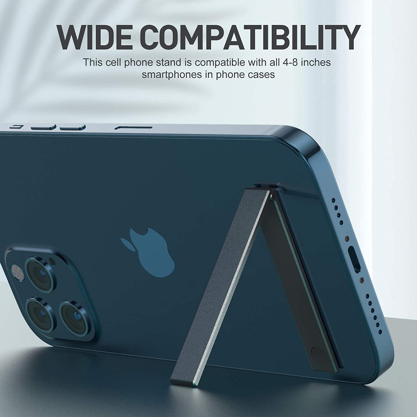 Foldable Tabletop Thin Pocket Magnetic Mobile Kickstand (Grey)