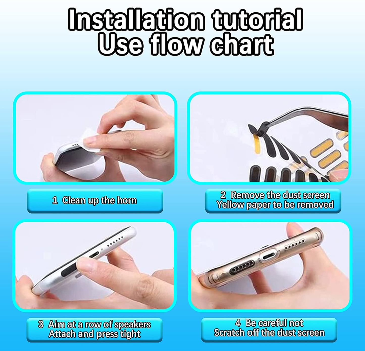 Mobile Phone Cleaning Brush Kit (10Pcs) with Dustproof Net Stickers (14Pcs- 1.6cm Each)