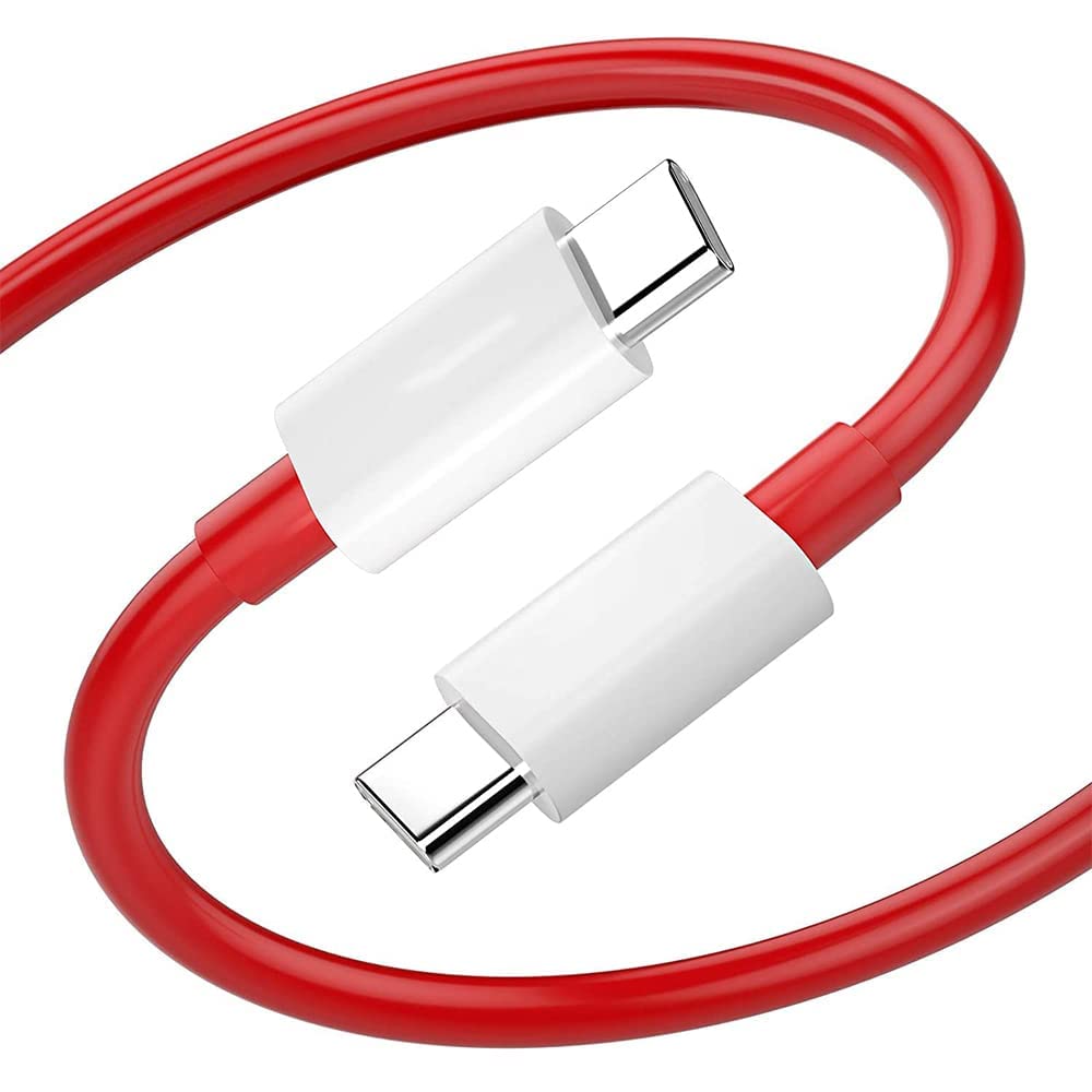 High-Speed USB-C to USB-C Cable in Red – 65W Fast Charging & Data Transfer, Durable Tangle-Free Design, Compatible with Laptops, Smartphones, Tablets, and Other USB-C Devices