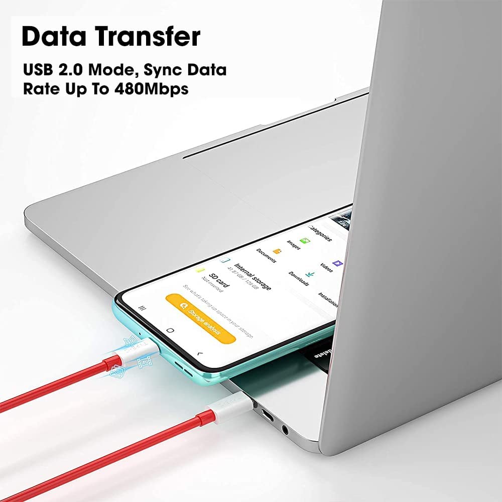 High-Speed USB-C to USB-C Cable in Red – 65W Fast Charging & Data Transfer, Durable Tangle-Free Design, Compatible with Laptops, Smartphones, Tablets, and Other USB-C Devices