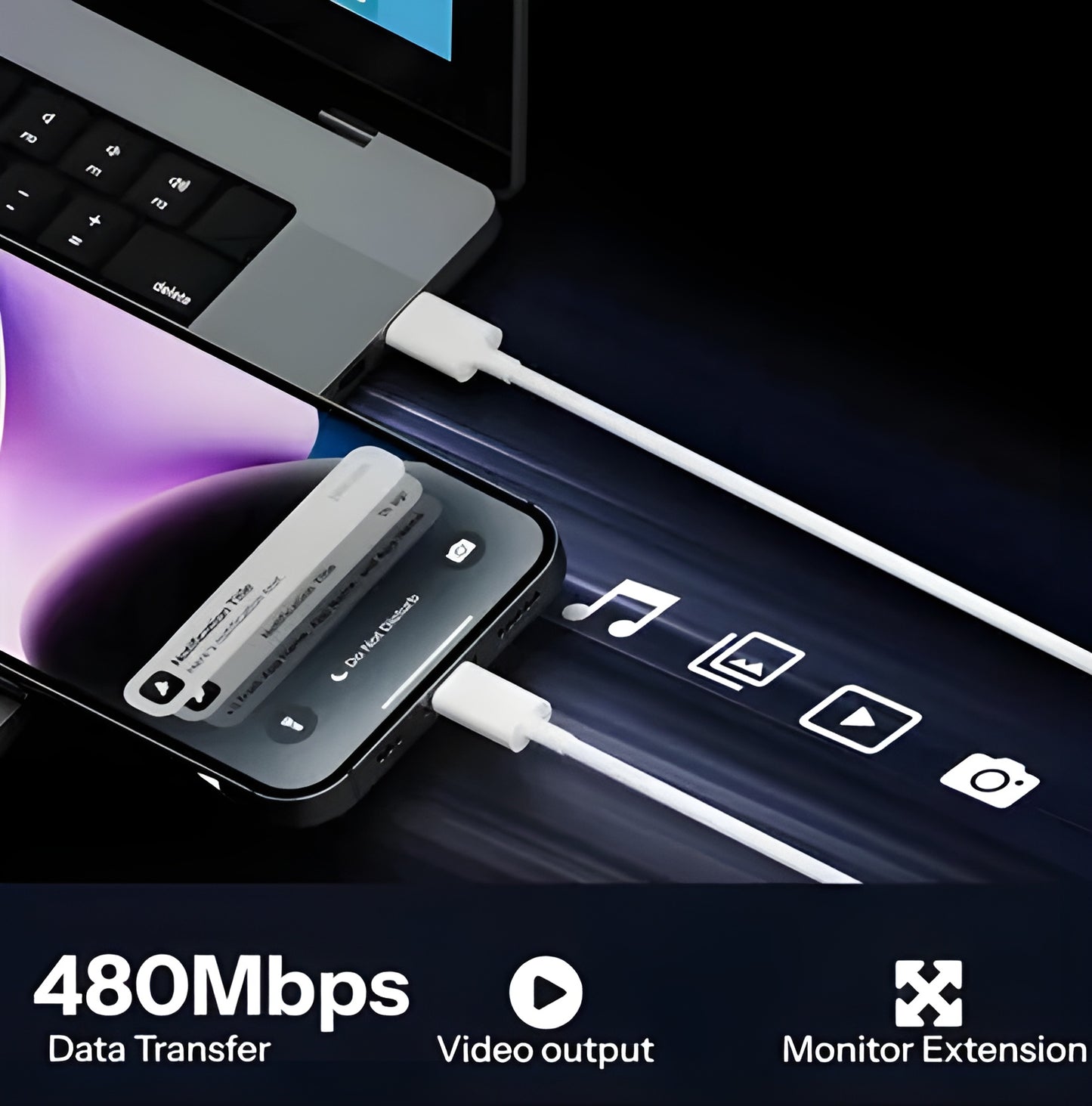 Premium USB-C to Lightning Cable – Fast Charging & High-Speed Data Sync for iPhone, iPad, iPod – Durable, Tangle-Free Design, Optimized for iOS Devices with PD Support