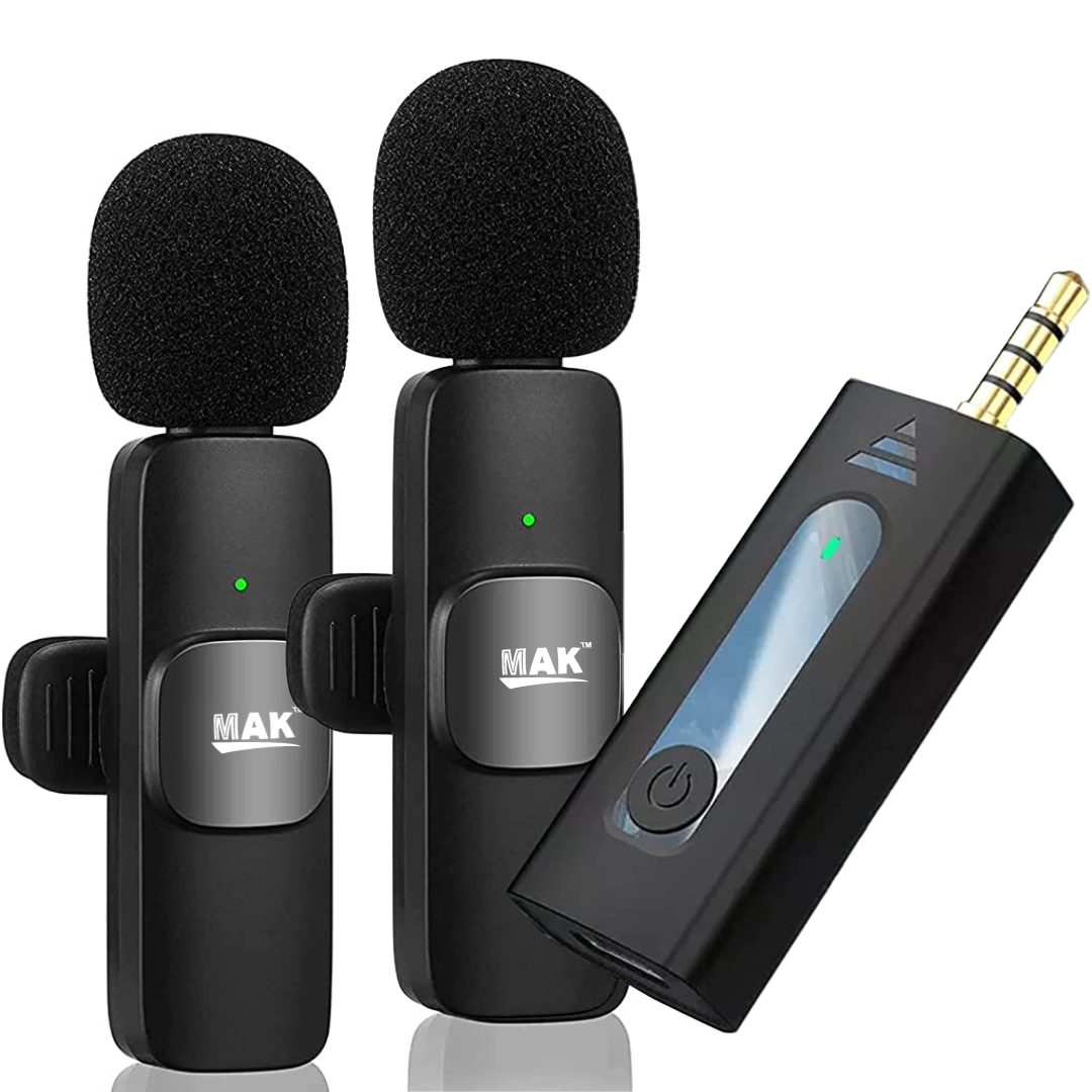 Mic Callar MK-35 Pro Dual Wireless Lavalier Microphone Collar Mic Compatible with ...