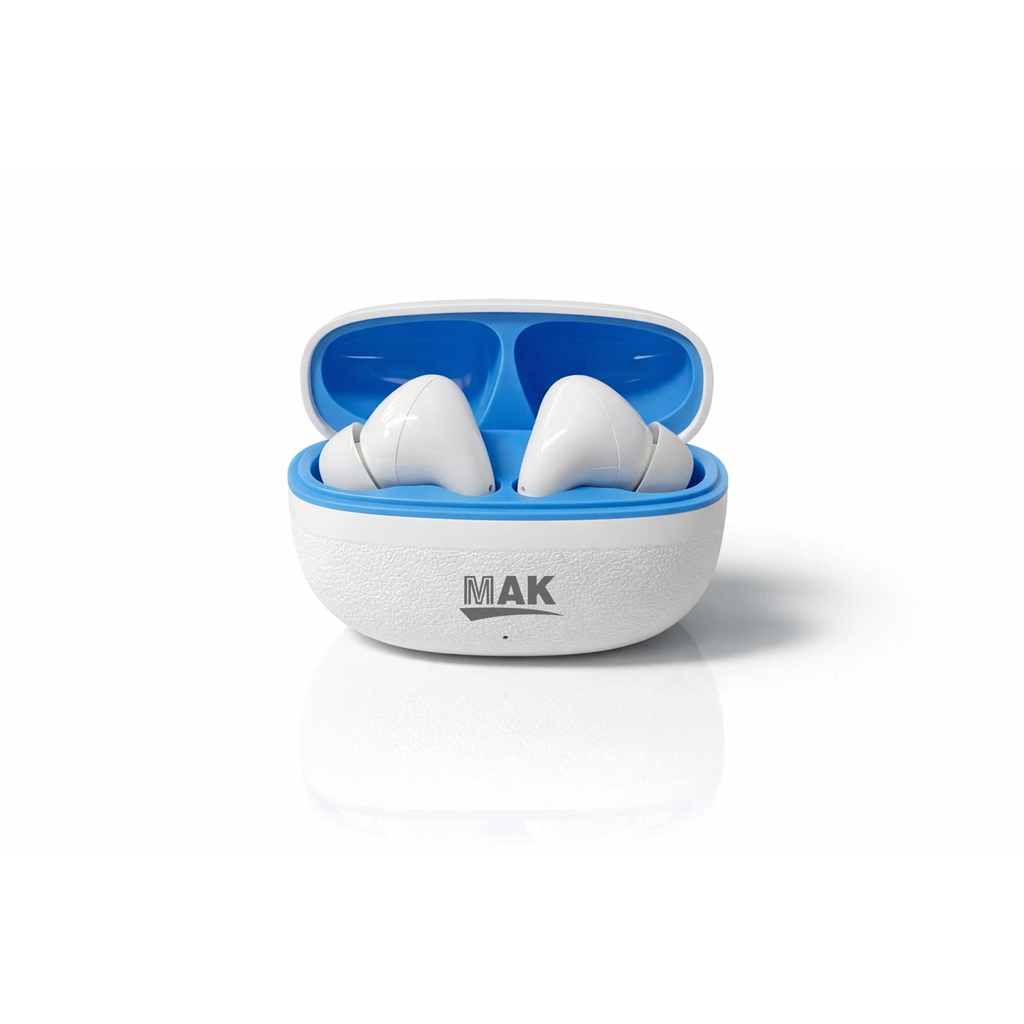 MK-908 TWS Earbuds – HD Deep Bass, 48Hrs Long Battery & Fast Pairing | White