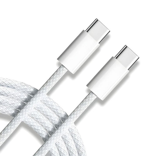 Durable Braided USB-C to USB-C Cable – 60W Fast Charging & High-Speed Data Transfer, Tangle-Free, Reinforced Design for Smartphones, Tablets, Laptops, and Other USB-C Devices