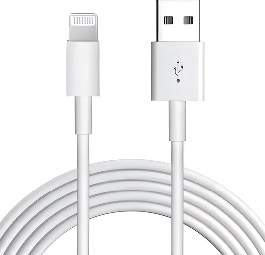 Durable USB-A to Lightning Cable – Fast Charging & Data Sync for iPhone, iPad, and iPod – Tangle-Free, Long-Lasting Design, Reliable Power Delivery, Compatible with iOS Devices