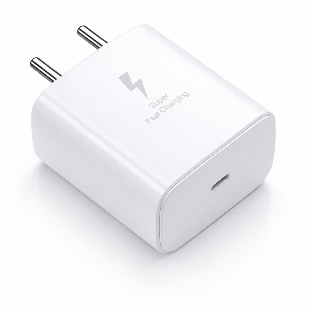 MK-417 Type C 25W Fast Charger for Samsung and other Type-C devices (White)