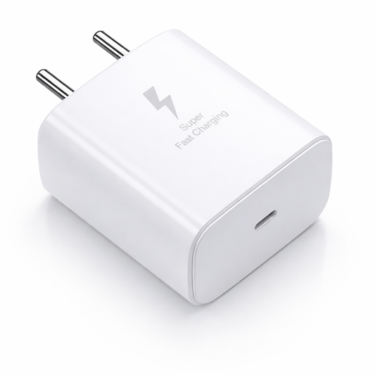 MK-417 Type C 25W Fast Charger for Samsung and other Type-C devices (White)