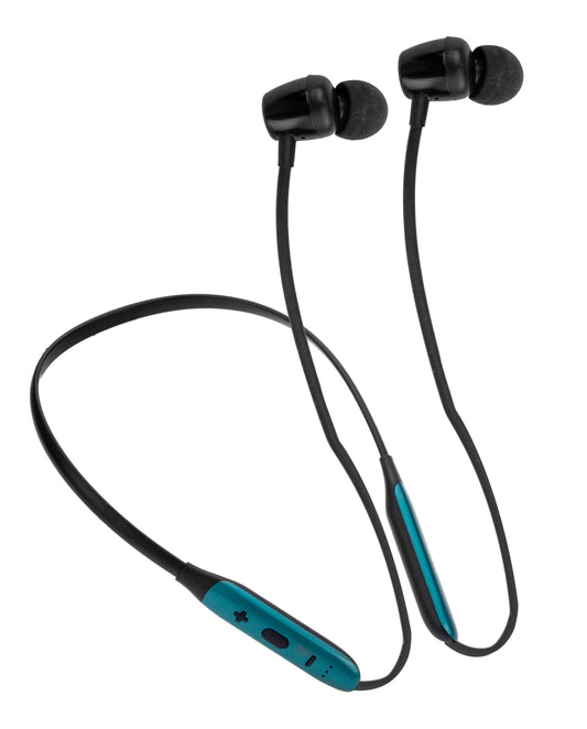 MK-200 Bluetooth v5.0 Wireless Neckband With 20 Hours of Play Time, With Mic (Sea Green)