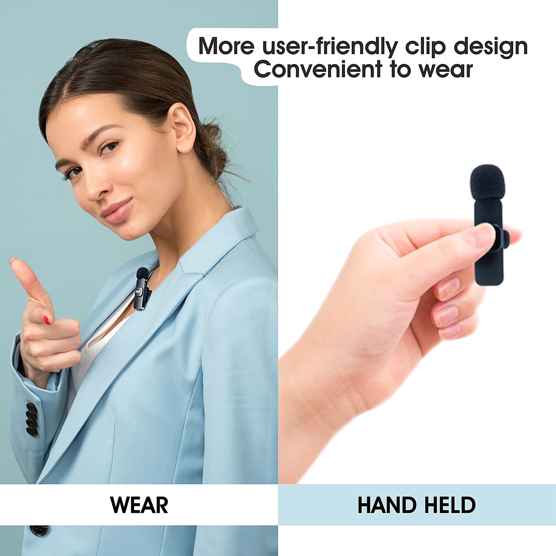 MK-08 Wireless Lavalier Microphone Collar Mic