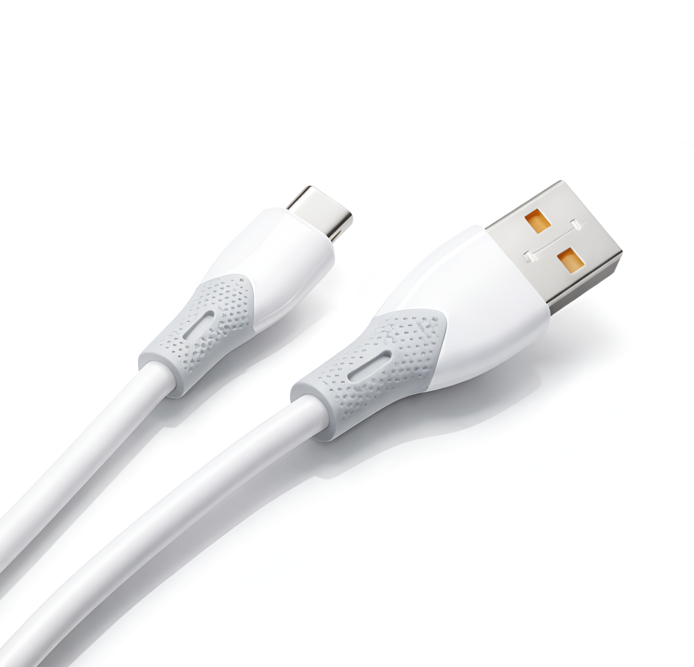 MK-502 USB-A to Type C Fast Charging Soft Silicone Cable for Smartphones