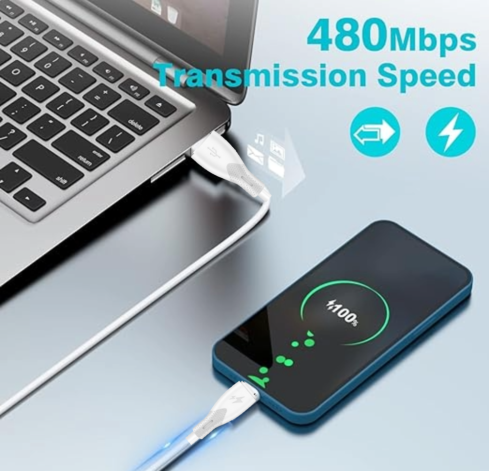 MK-502 USB-A to Type C Fast Charging Soft Silicone Cable for Smartphones