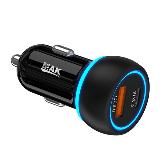 MK-861 Dual Port 80W Fast Charging Car Charger with QC PD Charging