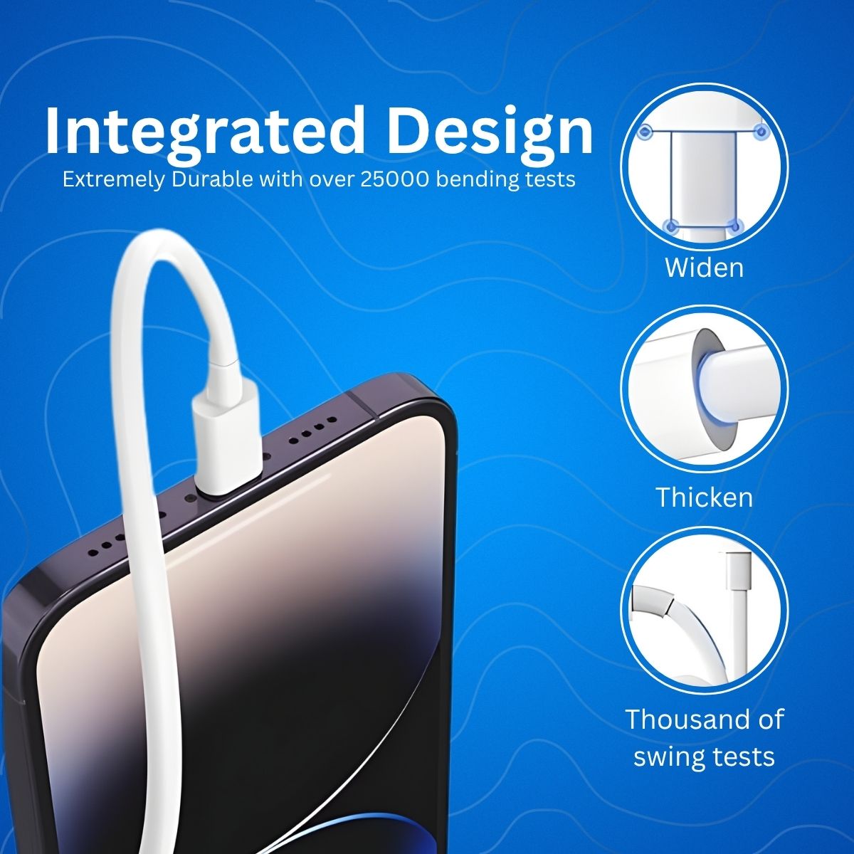 MK-586 Braided 60W PD Fast Charging Type C to Type C Cable for Iphones & Androids