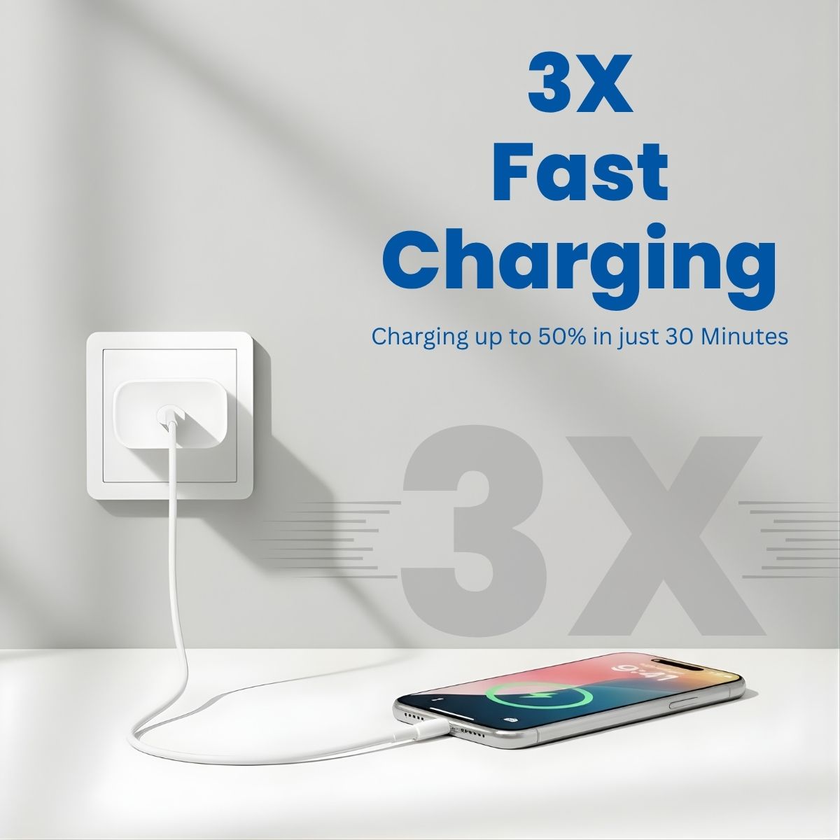 MK-586 Braided 60W PD Fast Charging Type C to Type C Cable for Iphones & Androids