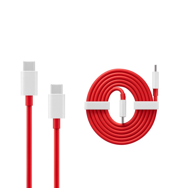 65W Fast Charging Cable Type-C to Type-C Charge Compatible with Oneplus & Other Devices (Red)