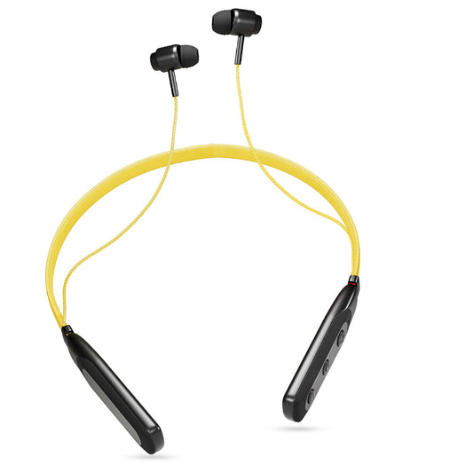 Beatify Series MK-02 Bluetooth Earphones for Musical Experience, 28 Hours Playtime Neckband (Yellow)