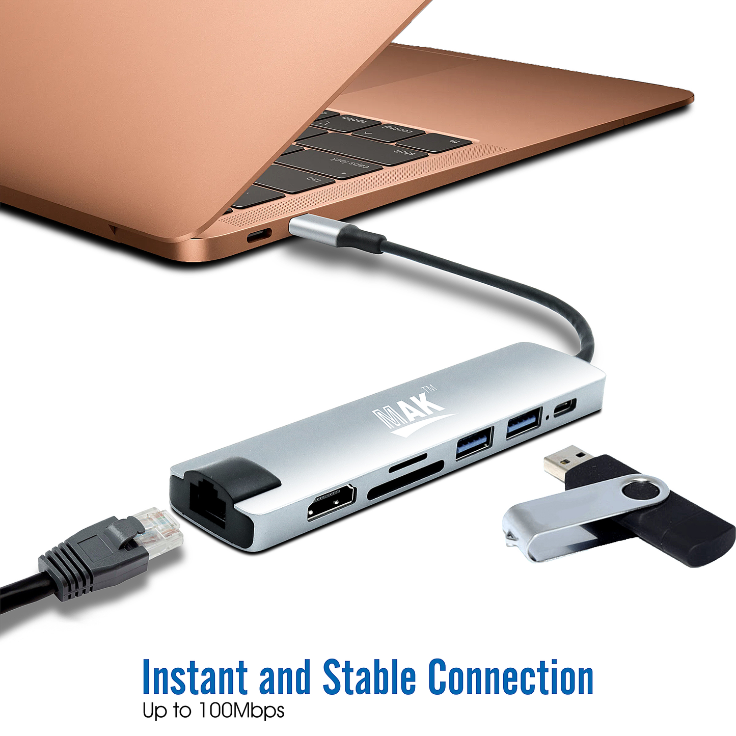 7 in 1 USB C Hub Multiport Adapter