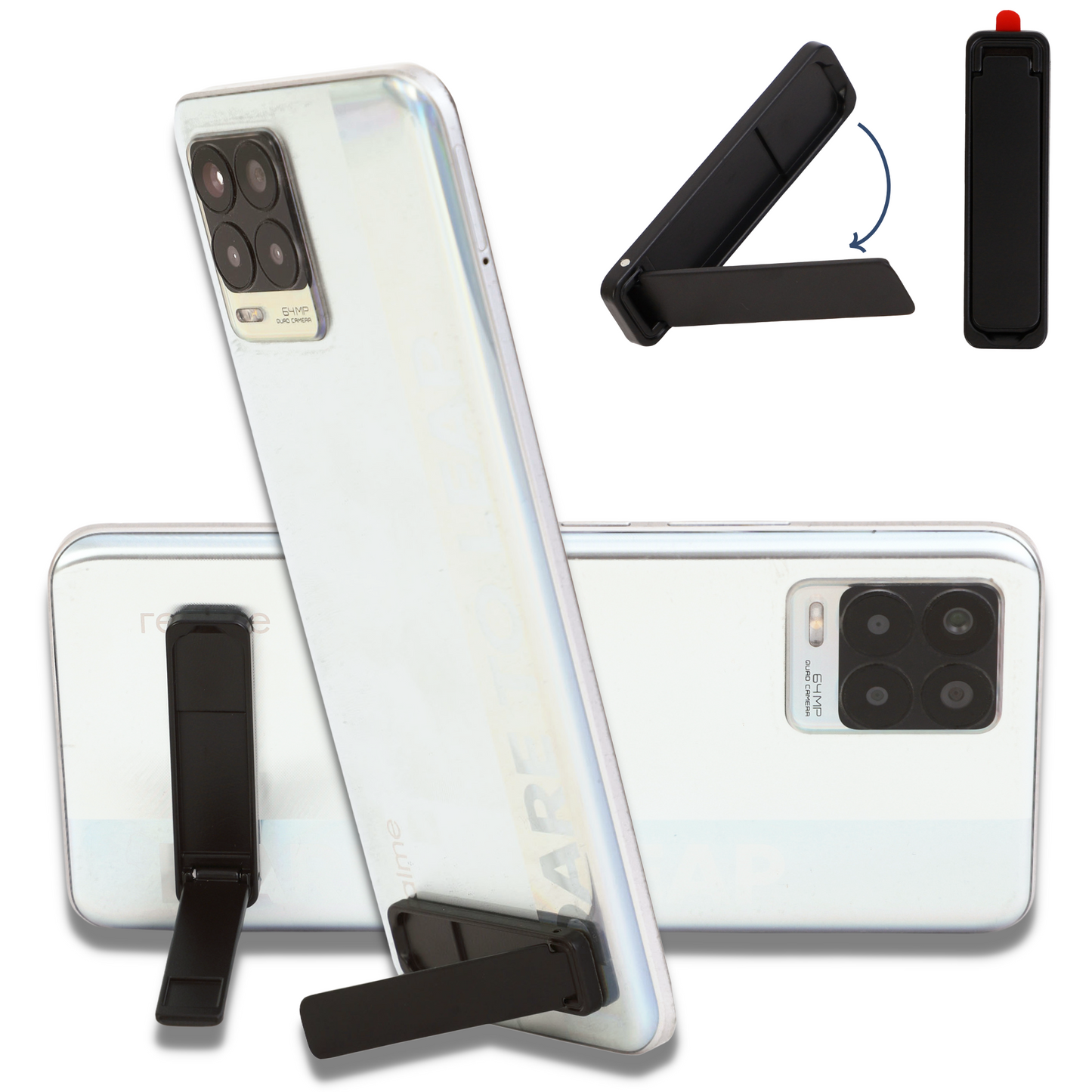 Phone Kickstand, Vertical and Horizontal Stand, Adjustable Angle (Black)