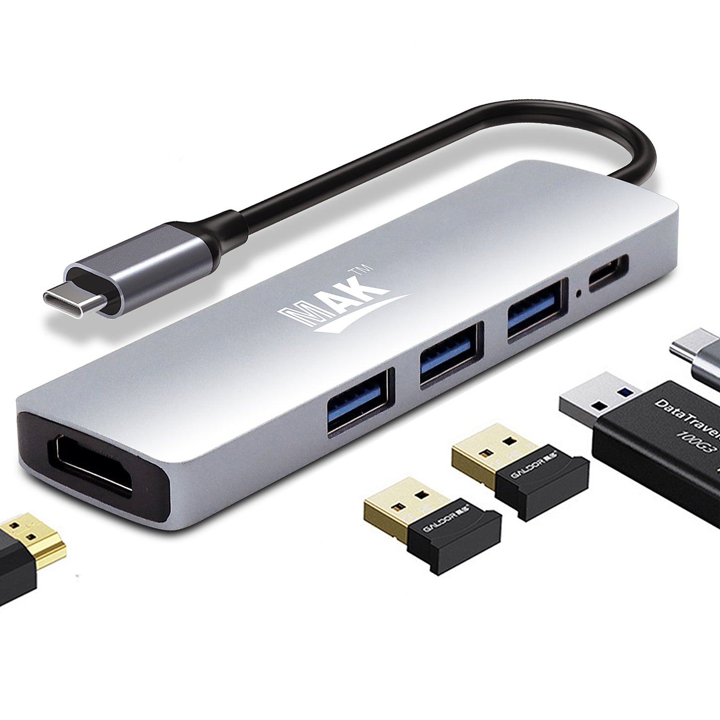 5 in 1 USB Type C Hub Multiport Adapter