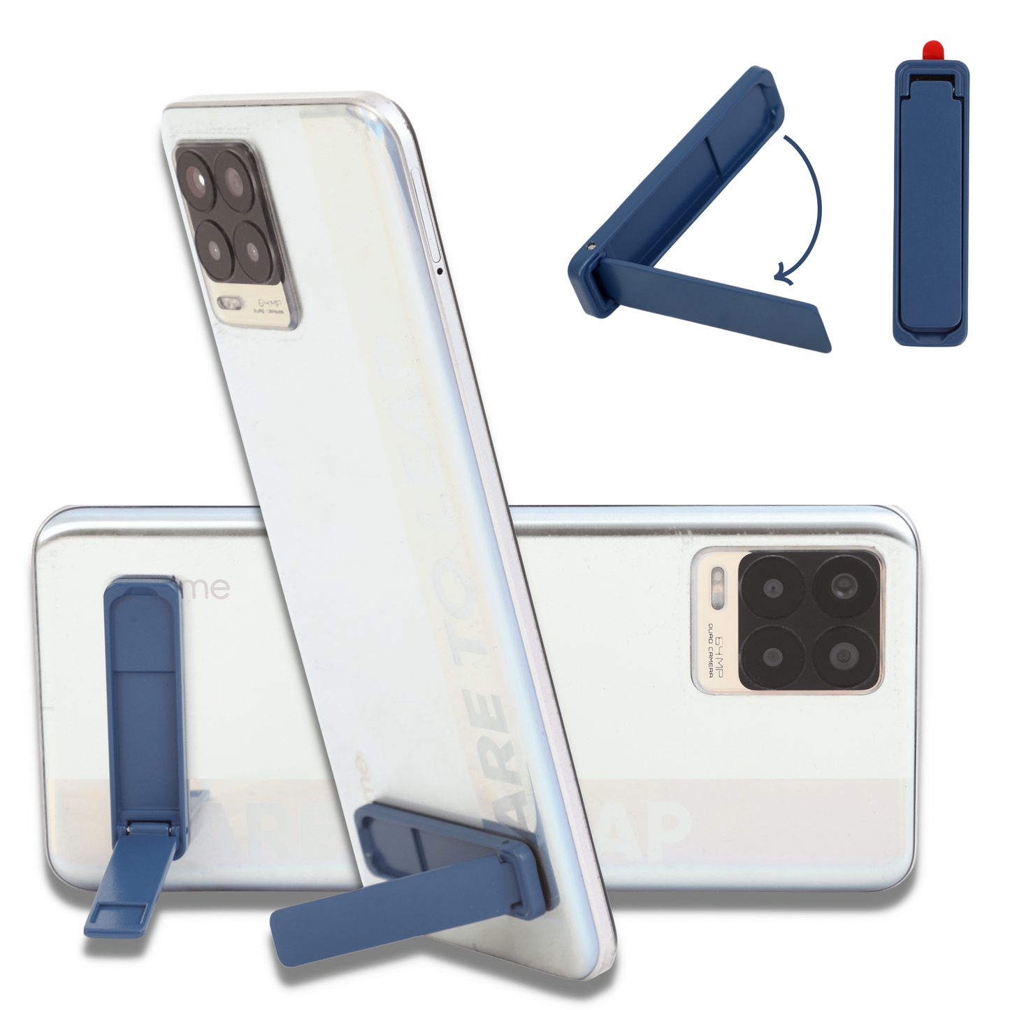 Phone Kickstand, Vertical and Horizontal Stand, Adjustable Angle (Blue)