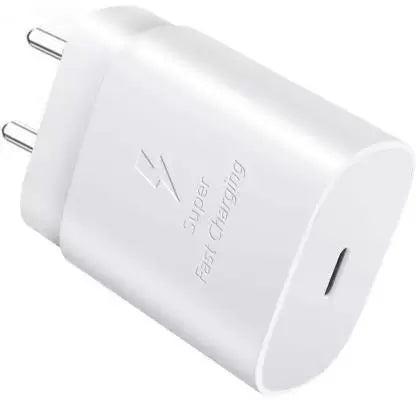 25W USB-C Super Fast Charging PD Adapter Charger Compatible with Android Devices (White)